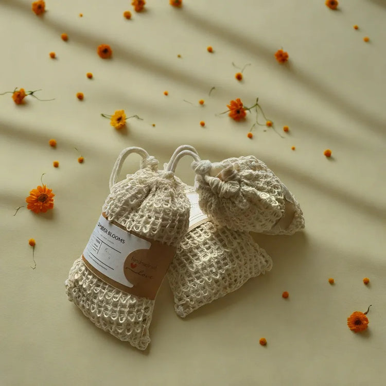 Aloe & Cucumber Soap Shreds in Exfoliating Natural Sisal Soap Bag